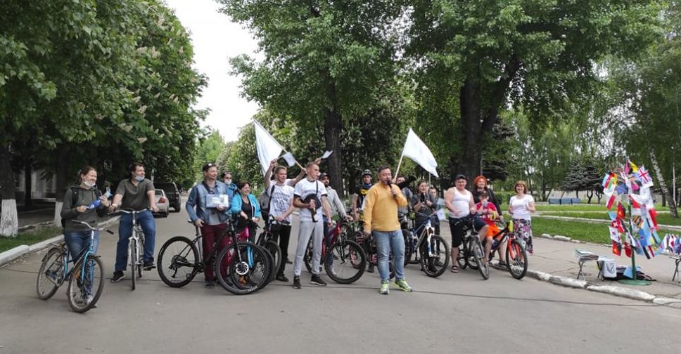 В Покровске прошел велопробег к 100-летию ДонНТУ