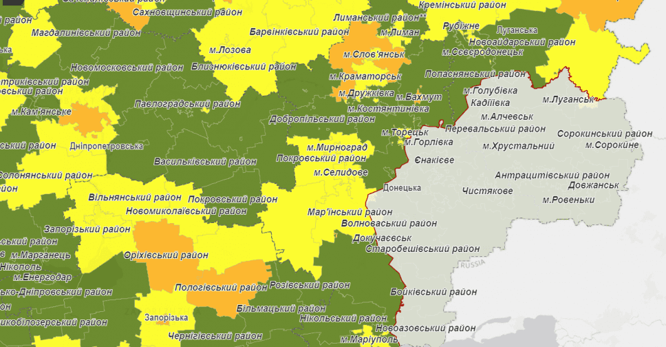 Покровск и Мирноград - в желтой зоне эпидопасности: что запрещено