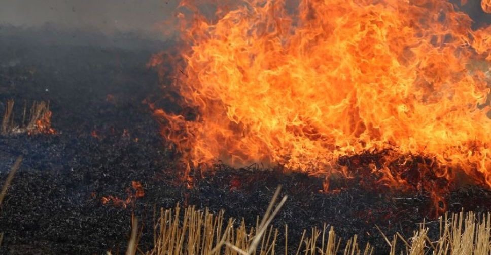 В Покровском районе продолжают гореть поля