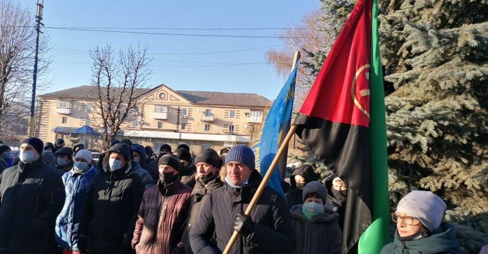 В Мирнограде проходит акция протеста шахтеров (обновлено)
