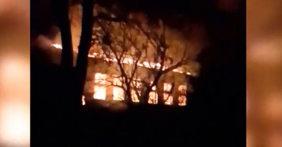 В Украинске произошел масштабный пожар