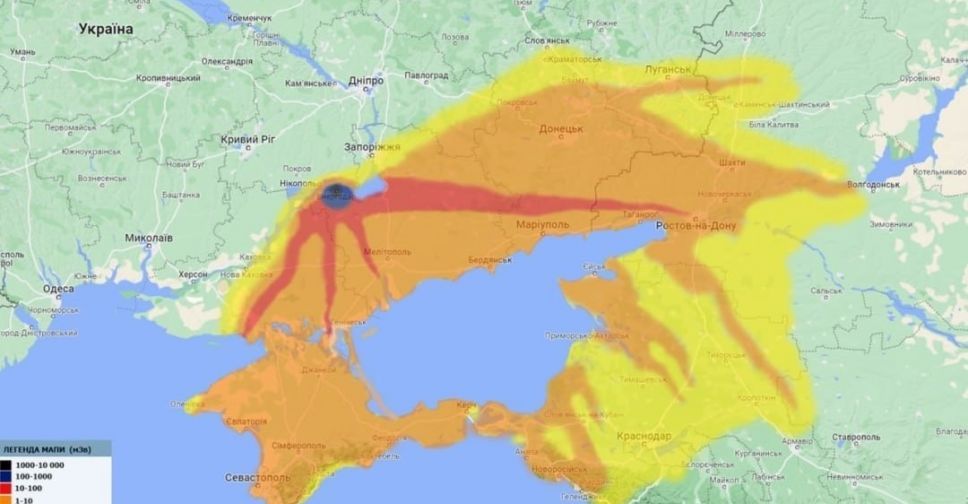 Куди рухатиметься радіаційна хмара у разі аварії на Запорізькій АЕС