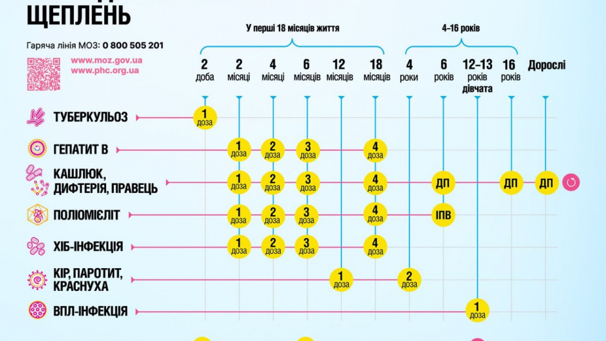Вірус папіломи людини та ще 10 інфекційних хвороб: в Україні оновлено Календар щеплень