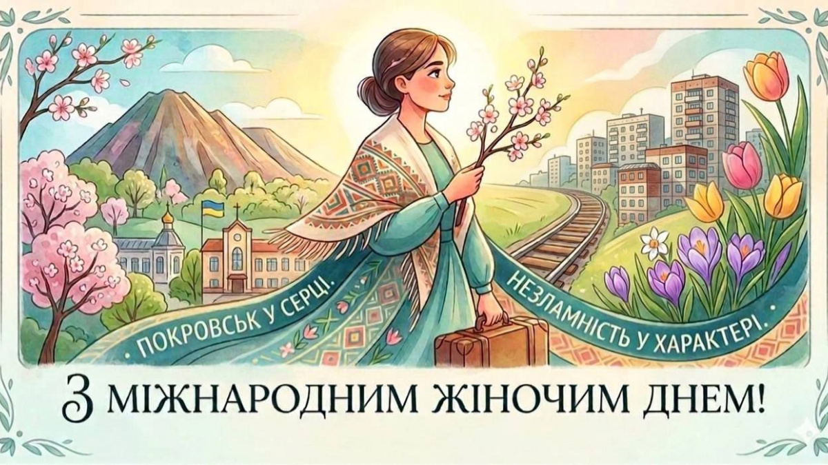 Привітання начальника Покровської МВА Сергія Добряка з Міжнародним жіночим днем