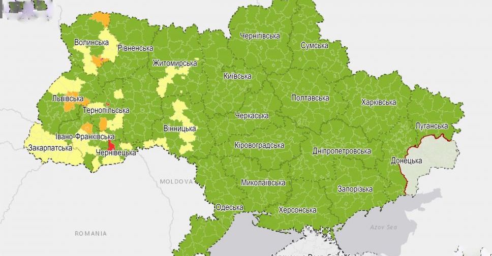 В МОЗ розповіли, які регіони України потрапили у «червону» зону карантину