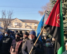 В Мирнограде проходит акция протеста шахтеров (обновлено)