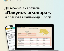 Де можна витратити «Пакунок школяра»: запрацював онлайн-дашборд