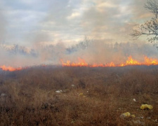 У Покровському районі рятувальники ліквідували пожежу на сміттєзвалищі