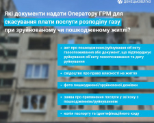 Оплата за розподіл газу: що робити власникам пошкодженого житла – пояснили в Донецькоблгазі