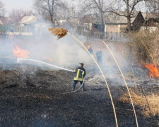 В Покровске произошло масштабное возгорание камыша рядом с жилыми домами
