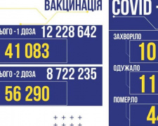 COVID-19 в Україні: 10802 нових випадки та 442 смерті