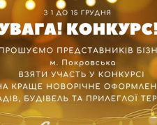 Влада Покровська запрошує підприємців до участі в конкурсі на новорічне оформлення