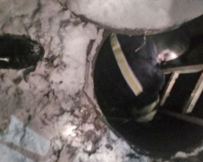 У Добропіллі бійці ДСНС врятували собаку, який впав у колодязь теплотраси