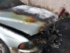 Ночью в Покровске горел автомобиль