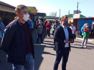 В Покровске проходит акция протеста на Центральном  рынке (обновлено)