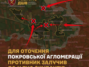 Для оточення Покровської агломерації ворог залучив 11 тисяч військових