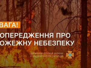 Попередження про пожежну небезпеку на Донеччині