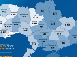 Кількість хворих на Covid-19 в Україні наближається до 25 тисяч