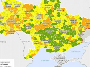 Нове епідемічне районування - Покровськ і Мирноград в помаранчевій зоні