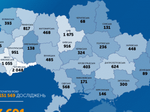 В Україні за добу більше 500 нових хворих на COVID-19