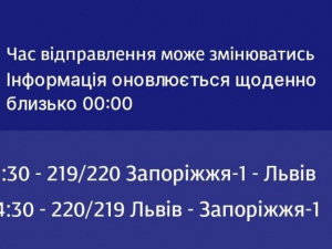 Евакуаційні рейси Укрзалізниці на 1 травня