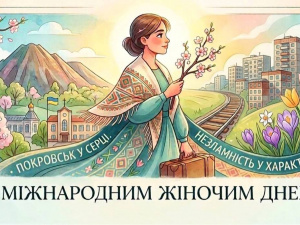 Привітання начальника Покровської МВА Сергія Добряка з Міжнародним жіночим днем