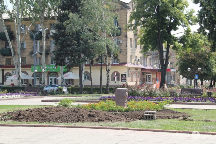 Как обустраивают на новом месте ель с площади Шибанкова, и что будет с памятным камнем Шевченко?