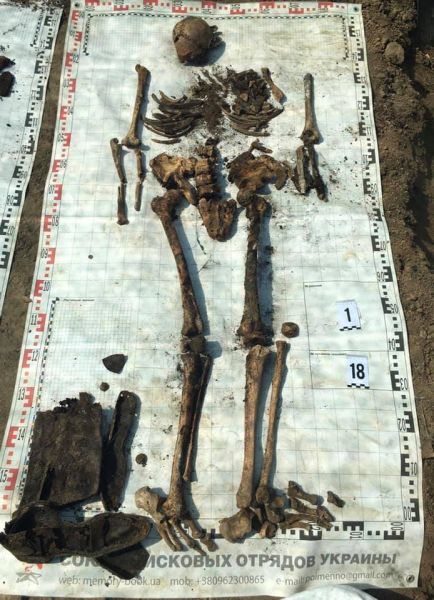 В Доброполье обнаружены останки воинов Второй мировой