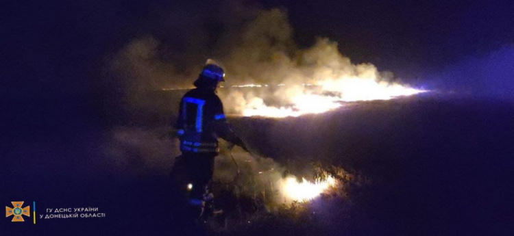За минулу добу на Донеччині сталося 25 пожеж, 9 з яких – у природних екосистемах
