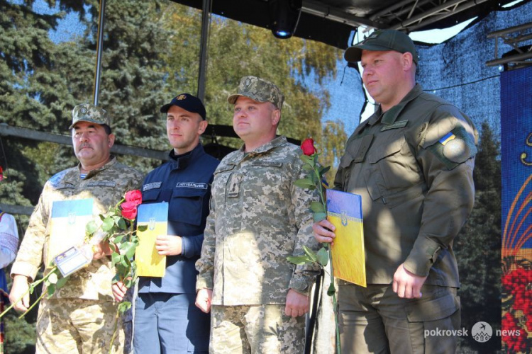 День защитника Украины в Покровске: торжественная часть